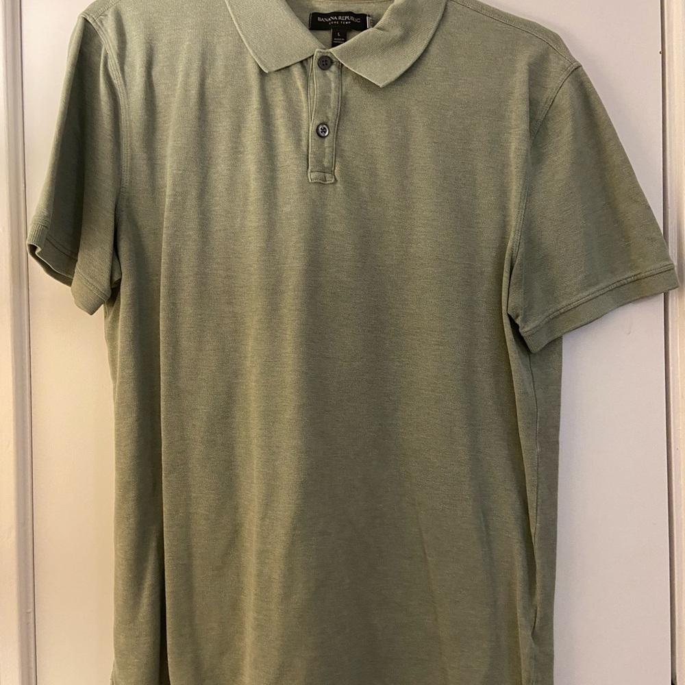 Banana Republic Green Polo Shirt Classic Design